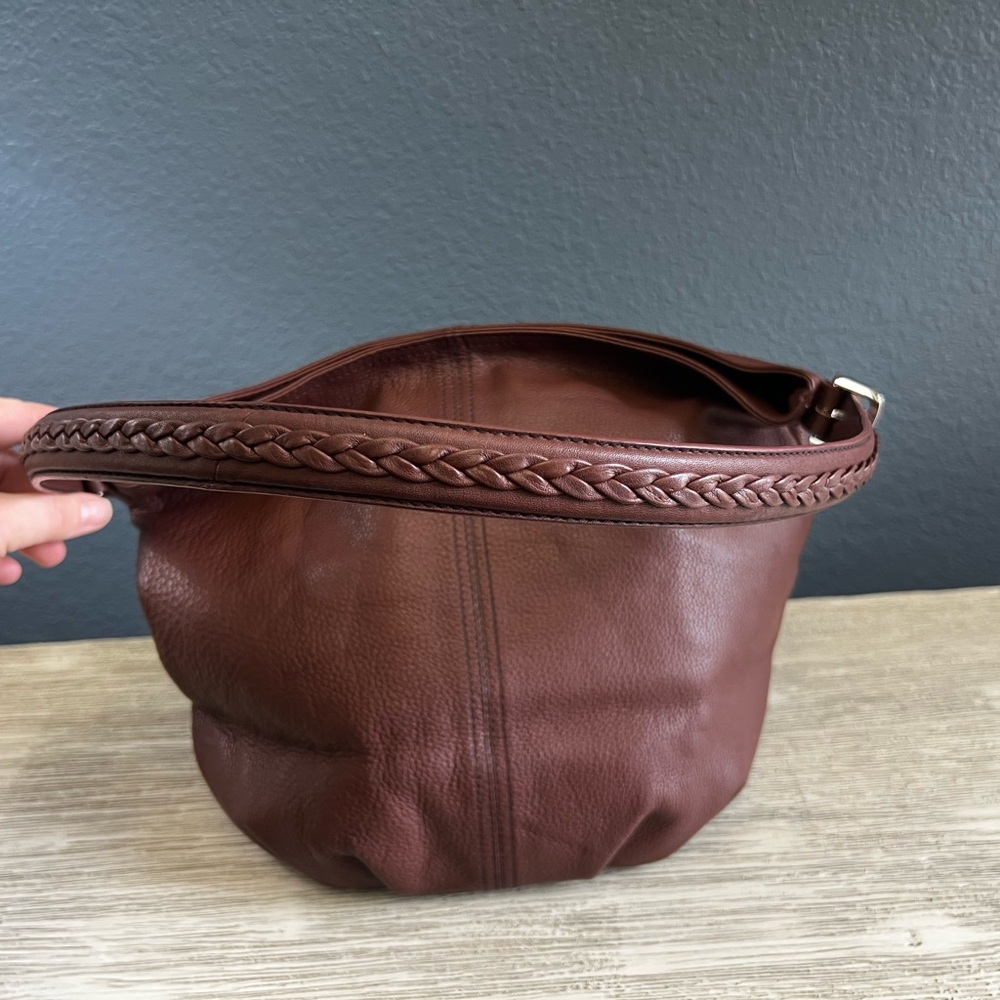 Hadaki Brown Leather Hobo Bag - Picture 3 of 13